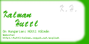 kalman huttl business card